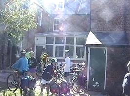 Preparing to leave Hunstanton youth hostel
